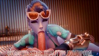 Widow Deepthroats Cock On The Beach