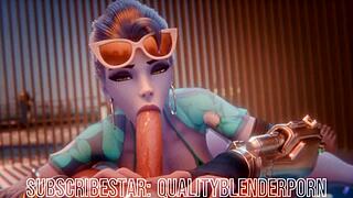 Widow Deepthroats Cock On The Beach