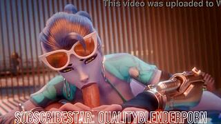 Widow Deepthroats Cock On The Beach