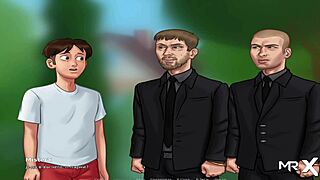 Summertimesaga episode 1-66 shows anime mommy taking cash for wild action