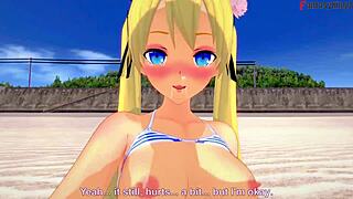 marie rose in bikini fucking on beach