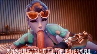 Widow Deepthroats Cock On The Beach