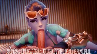 Widow Deepthroats Cock On The Beach