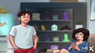 Summertimesaga episode 1-66 shows anime mommy taking cash for wild action