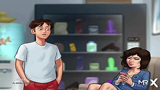 Summertimesaga episode 1-66 shows anime mommy taking cash for wild action