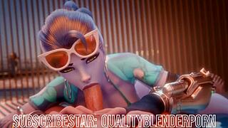 Widow Deepthroats Cock On The Beach