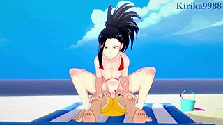 Momo Yaoyorozu And Kyoka Jiro Tease Izuku Midoriya With Intense Sex