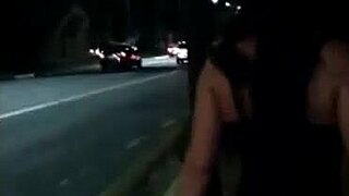 Lenev8, a MILF prostitute, CAUSES a stir in LINGERIE while WALKING the STREETS of SAO PAULO, attracting AMATEURS.