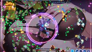 I discover giant naked space waifu in hentai game.