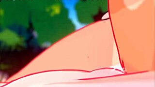 3D hentai babe gets creampied in wild scene