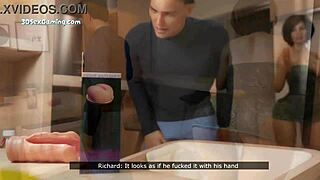 My stepmom is helping me release tension with a wild 3D animation handjob