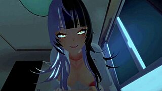 She fucks you in cowgirl at night, goth girlfriend.