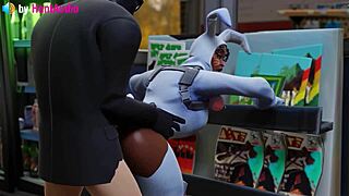 henchman fucks bunny brawler standing doggystyle