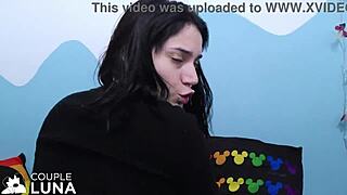 Beautiful young slut bounces nicely on big cock squirting and cumming in pov homemade scene