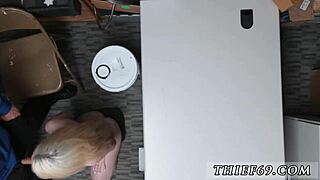 Police officer fucks petite blonde teen thief in uniform hardcore