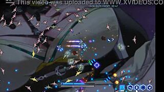 I discover giant naked space waifu in hentai game.