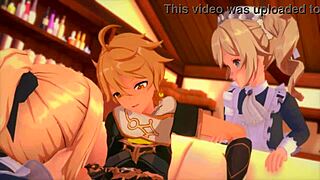 i can’t believe how wild these maids jean from genshin impact get in 3d group action