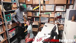 Security guard teen 18+ caught in gay office banging with Drake Magnum and Jackson Tyler.