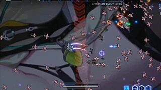 I discover giant naked space waifu in hentai game.