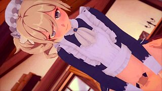 i can’t believe how wild these maids jean from genshin impact get in 3d group action