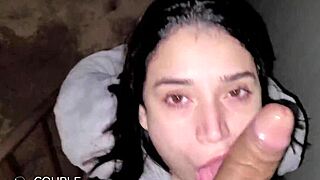 Beautiful young slut bounces nicely on big cock squirting and cumming in pov homemade scene