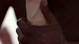 The black man sucks the big white dick