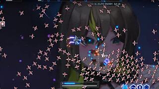 I discover giant naked space waifu in hentai game.