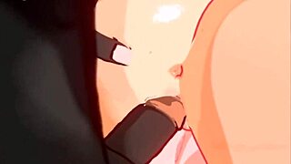 3D hentai kráska dostane creampie v divokém jebaní