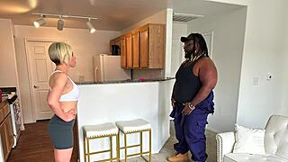 Petite 18+ Helps Maintenance Man Cool Off With Lick