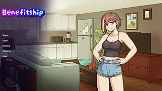 amy meets her futanari roommate and they shower together