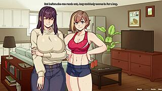 amy meets her futanari roommate and they shower together