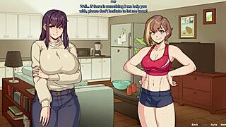 amy meets her futanari roommate and they shower together