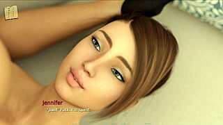 Exploring inside Jennifer 28 in this hentai anime game