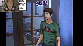 Erotic chapter with my aunt in anime