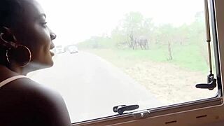 Teen ebony uses satisfier and sucks white bf cock 😍