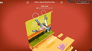 Odymos LGBT Hentai Game Ep 2: Fucking the Ceiling Lamp as Anal Plug!