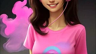 AI-generated Mona in hentai cartoon adventure