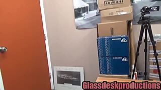 Mandy Mynxx Exploited On Desk With Blowjob