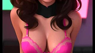 AI-generated Mona in hentai cartoon adventure