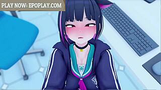 Kyouyama Kazusa Makes Me Crave Her Cute Blowjob