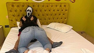 Ghostface says, 'Give me that blowjob!'
