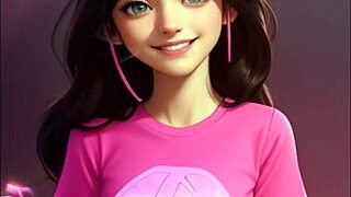 AI-generated Mona in hentai cartoon adventure