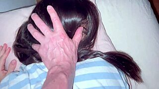 Arousal Stepsister Bent Over in Stockings