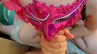 Masked Student Gives Cute Blowjob In Homemade Missionary Sex