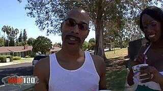 Ebony Goddess with Massive Natural Boobs Gets Pounded Hard in Wild Session