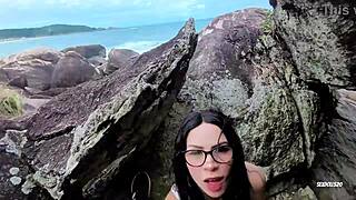 Cute Anime Girl Gets Milk From Stranger's Mouth In Public.