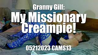 Granny gilf took my missionary creampie so well