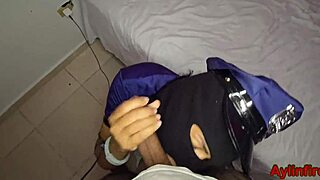 I try to catch a delivery but he fucks me with big black cock