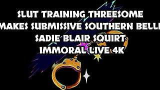 sadie blair bends over for her first homemade doggystyle orgasm, squirting beautifully