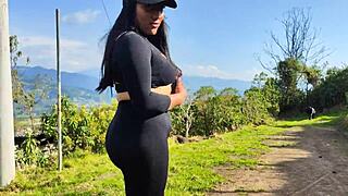 fucking a latina brunettes big ass after the gym